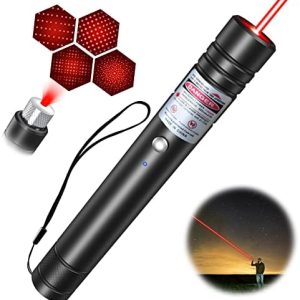 DCLIKRE Red Laser Pointer High Power, USB Rechargeable Star Laser Pointers for TV Screen, Long Range Strong Laser Pointer Pen for Presentations Toy Teaching Sandtable Astronomy Outdoor Hiking Camping