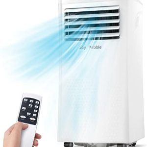 Joy Pebble Portable Air Conditioner 10000 BTU for 1 room, 3-in-1 AC Unit with Dehumidifier Cools up to 450 sq. ft, Energy Saving with ECO Mode, 2 Fan Speeds, 24H Timer, Remote Control