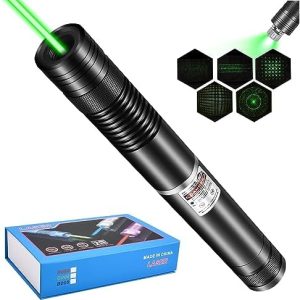 LUEIIN Flashlights with Green Laser Pointer, Long Range 20000 Feet Visible Beam, Rechargeable Flashlight Laser Pointer High Power for Camping Hunting