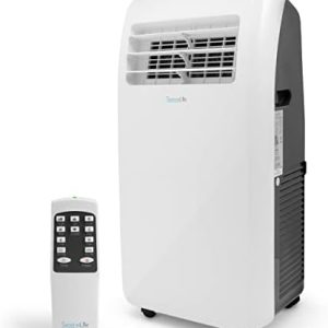 SereneLife SLPAC12.5 SLPAC 3-in-1 Portable Air Conditioner with Built-in Dehumidifier Function,Fan Mode, Remote Control, Complete Window Mount Exhaust Kit, 12,000 BTU, White