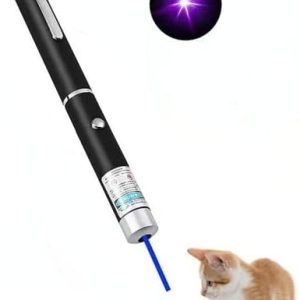 WNZQK Laser Pointer for Cats Dogs Pet Interactive Toys Laser Presentation Remotes Red Green Purple Light Laser Pointer for Cats Chargeable (1 PCS Pack Blue Light, Without Battery)
